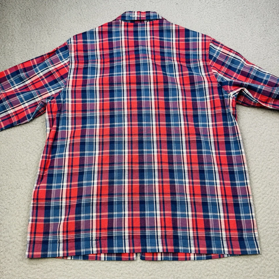 Jaqueta NEIGHBORHOOD Masculina Média Vermelha Azul Xadrez Balanço Leve Zíper Completo Japão - Imagem 2 de 4