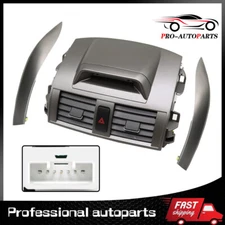Center Dash A/C Outlet Air Vent Panel For Toyota Corolla 2009-2013 w/ Strip Trim