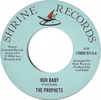NEU! The PROPHETS - HUH Baby / If I Had One Gold Piece (Alt Take) LTDBOX 021-6