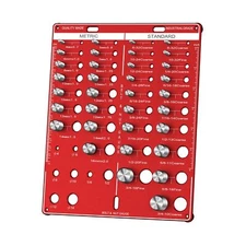 42 Nut and Bolt Thread Checker with 19 Standard & 15 Metric & 8 Drill Bit Gau...