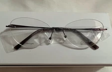 Pure AIRLOCK Titanium Patina 203 532 Plum Eyeglasses Frames  53-18-140 Rimless