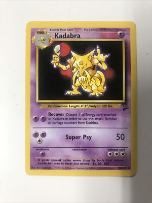 1999 kadabra pokemon card Rare 1999 Pokémon Base set Kadabra 32/102 Almost NM shadowless Non Holo