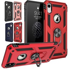 For Iphone Xs Max , XS, X Xr Case Kickstand Shockproof Ring Hard Cover