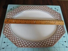 J&G Meakin Ironstone Royal Staffordshire ~ BROWN WICKER ~ Large Platter - 1970'S