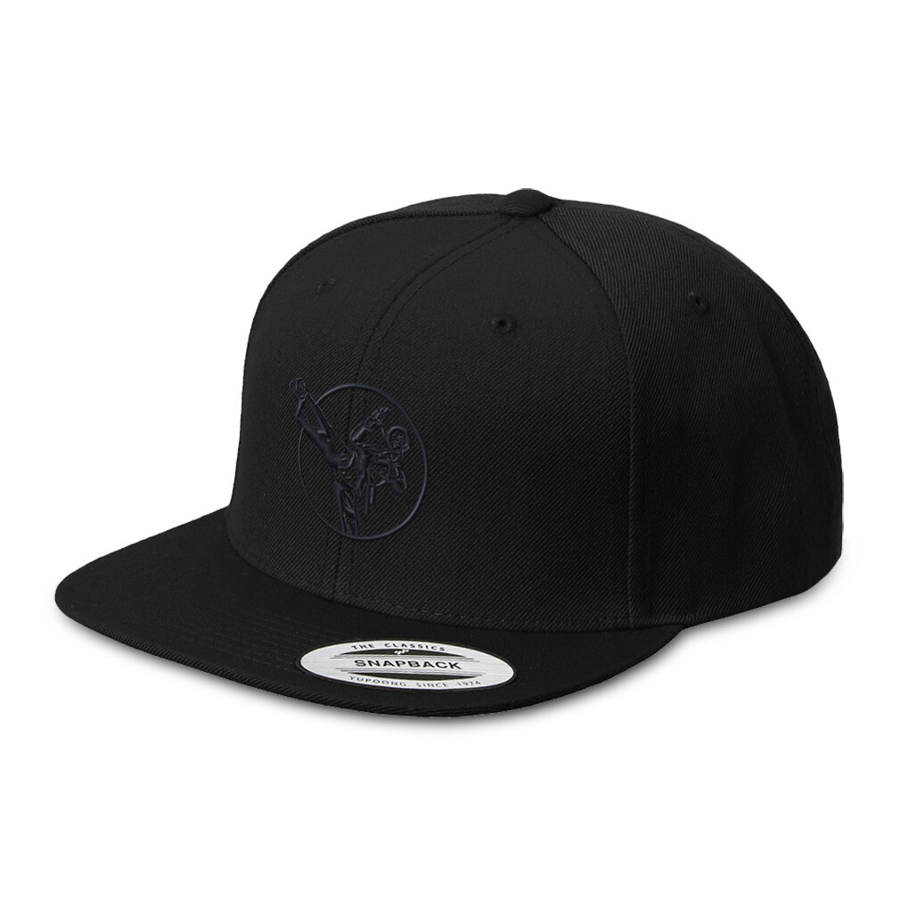 Flat Bill Trucker Hat Kick Outline Snapback Baseball Cap for Men and Women
