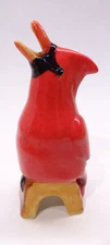 from Australia Pie Bird Funnel/Vent ** Cardinal on a Log ** OOAK
