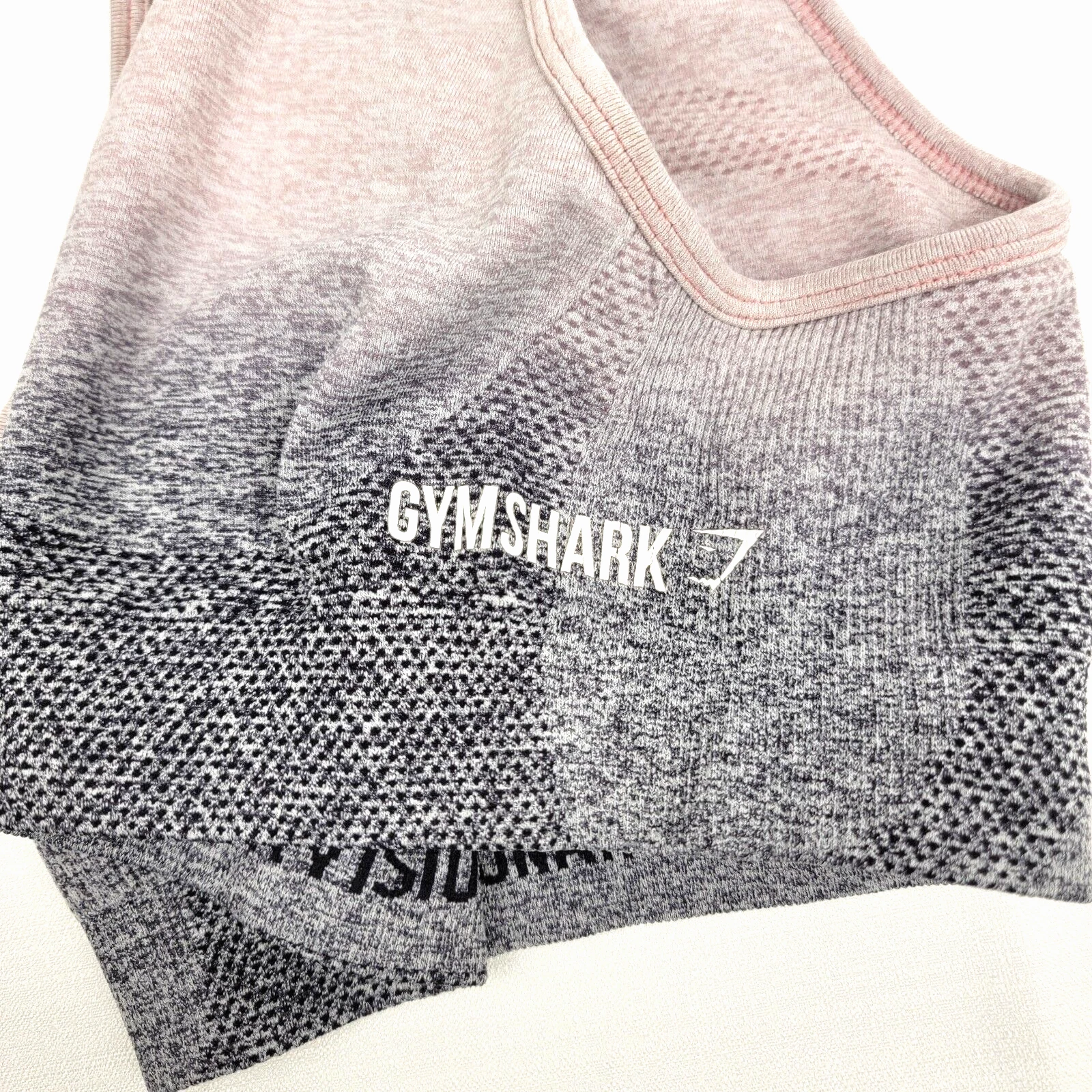 gymshark ombre gray racer back scoop neck tank-bra
