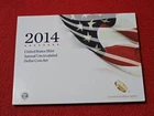 2014 U.S. Mint Annual Unc Dollar Coin Set With 2014-W Silver Eagle   #MF-T4065