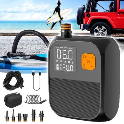 8000mAh Akku Sup Pumpe Elektrischer Luftpumpe mit LED Licht Quick Air Inflator
