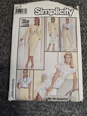 Simplicity Pattern S9055, a vintage pattern late 80s or Early 90's Size 8