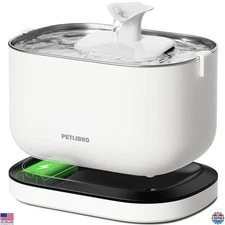 PETLIBRO Cordless Cat Water Fountain - 2.5L Rechargeable, Quiet Pump, BPA Free