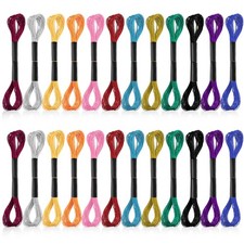 24 madejas de hilo bordar met lico, hilo de bordar multicolor hacer manualidades