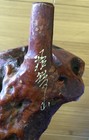 Rare Sign Antique Burlwood Burl Root Wooden Stand Pen Holder Display Base — photo 3