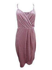 GUESS Women's Draped Velvet Sheath Dress