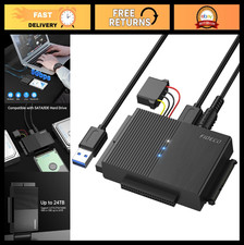 USB 3.0 to SATA/IDE Adapter Cable for 2.5"/3.5" HDD/SSD with 12V Power Supply