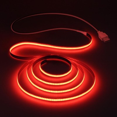 Aclorol USB COB LED Streifen Rot 1M 5V Flexibel COB LED Strip Lights mit
