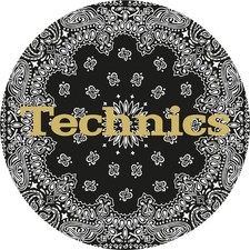 Technics - Bandana 1 Slipmat Black/white/gold