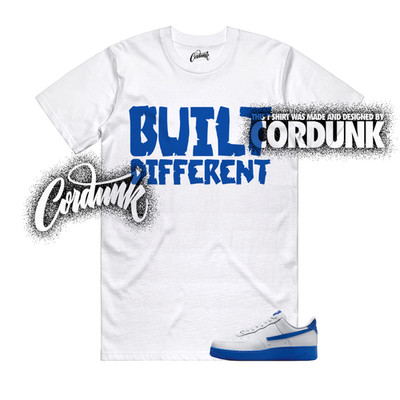 Air Force 1 Game Royal Blue White Hyper Dunk Low T Shirt Match BUILT