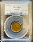 1909-S Lincoln Wheat Cent Penny PCGS XF40