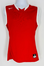 NWT Nike Mens Basketball Athletic Sleeveless Jersey Red / White Size: M