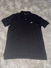 Chaps Men's Collared Polo Shirt, Size M, Monterey Black