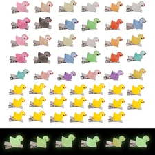 50pcs Mini Resin Duck Hair Clips, 20 Cute Small Yellow Duck Hair Clips and 30...