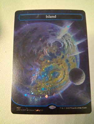 Wizards of the Coast MTG Unfinity Island 492 Full Art Galaxy Foil EN 2022