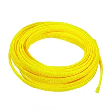 PET Cable Wire Wrap 6mm Expandable  Sleeving Yellow 5M Length