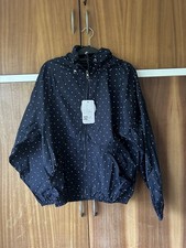 Polka Dot Windbreaker Jacket Running Spotty Navy White