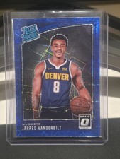 2018-19 Donruss Optic Jarred Vanderbilt Rated Rookie Blue Velocity Prizm RC #151