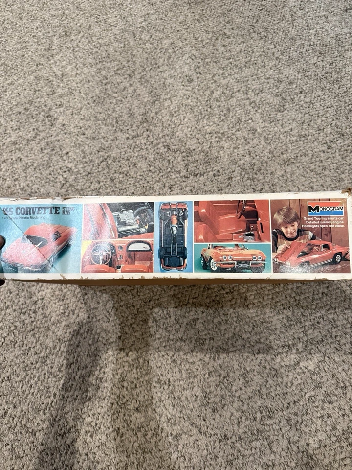 Vintage 1:8 Scale Monogram Corvette ‘65 Sting Ray Vintage Model Kit  # 2600 - Image 2 of 4