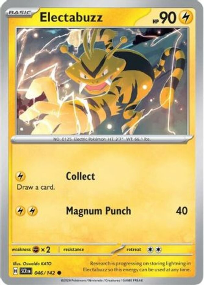 Electabuzz - 046/142 - Common (Hp) Stellar Crown - Lightning Pokémon