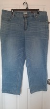 Ava  Viv Sz.22 High Rise Straight Leg Medium Distressed Wash Jeans