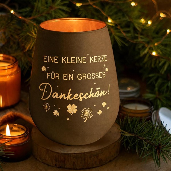 DankeschöN Geschenke Windlichter Mit Gravur, Abschiedsgeschenk Kerzenhalter-image