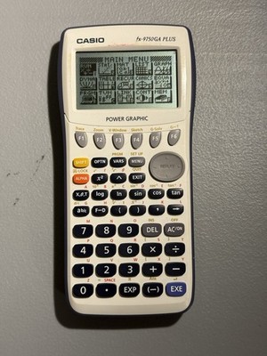 CASIO FX-9750GII Graphing Calculator Blue White NO COVER TESTED&Works