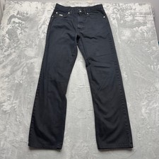 Hugo Boss Pants Mens 32x32 Black Alabama Straight Leg Jeans Casual Trousers