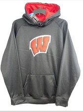 Wisconsin Badgers Hoodie Sweatshirt Pullover Size XL NWT 60 Logo New