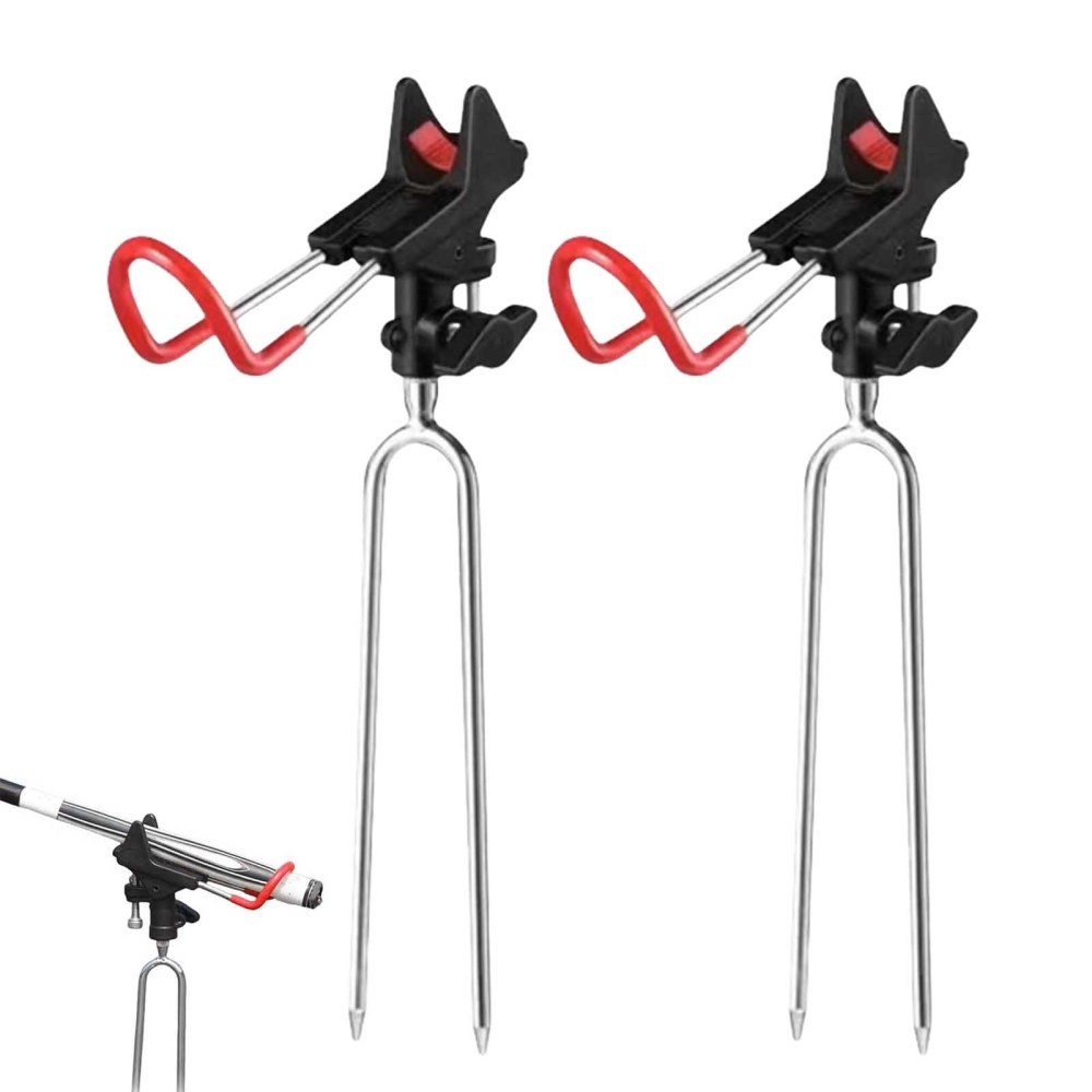 bank fishing rod holders with alarm THKFISH 2 Pack Adjustable for Our fishing pole holder 360 adjustable head allows precise positioning Fishing Rod Holder for Bank
