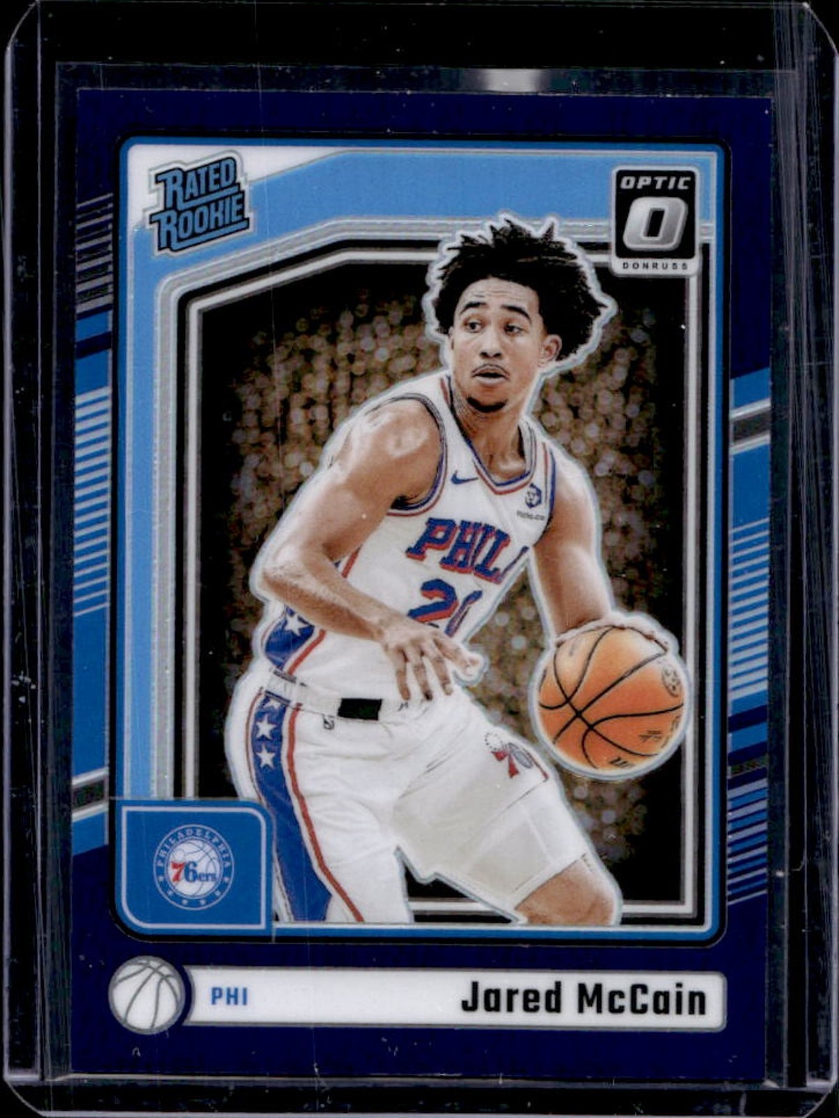 2024-25 Panini Donruss Optic Jared McCain Purple Prizm RC Rated Rookie #270