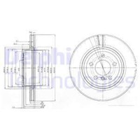 Delphi 2X Bremsscheibe Vorne Ø325 Mm BelüFtet Unbeschichtet FüR BMW X3 E83 3.0D