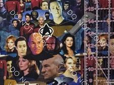 Custom 100% Cotton Woven Fabric Star Trek Next Generation Tv Show 1/4 Yard 9x56