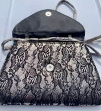 Elegant Neiman Marcus Black Lace Women's Clutch