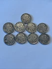 lot of 9 circulated buffalo nickels 1929 - 1938 clear dates besides 1