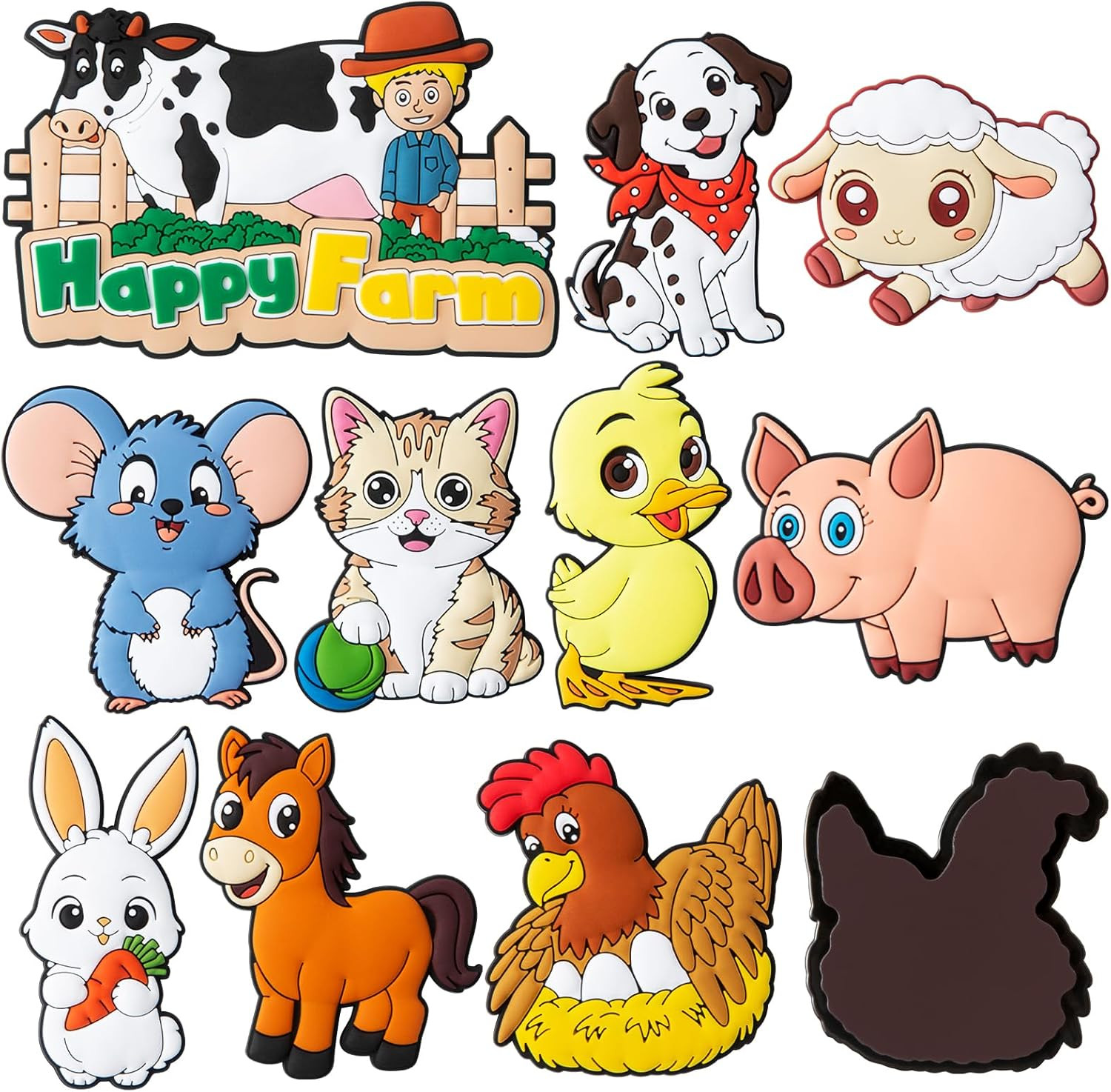 Fridge Magnets for Toddlers 1-3-Cute Fridge Magnets for Kids Large Farm Animal M