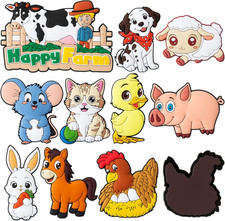 Fridge Magnets for Toddlers 1-3-Cute Fridge Magnets for Kids Large Farm Animal M