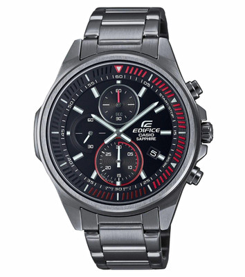 Casio Edifice EFR-S572 Herren Chronograph Quarz Edelstahl grau/schwarz 