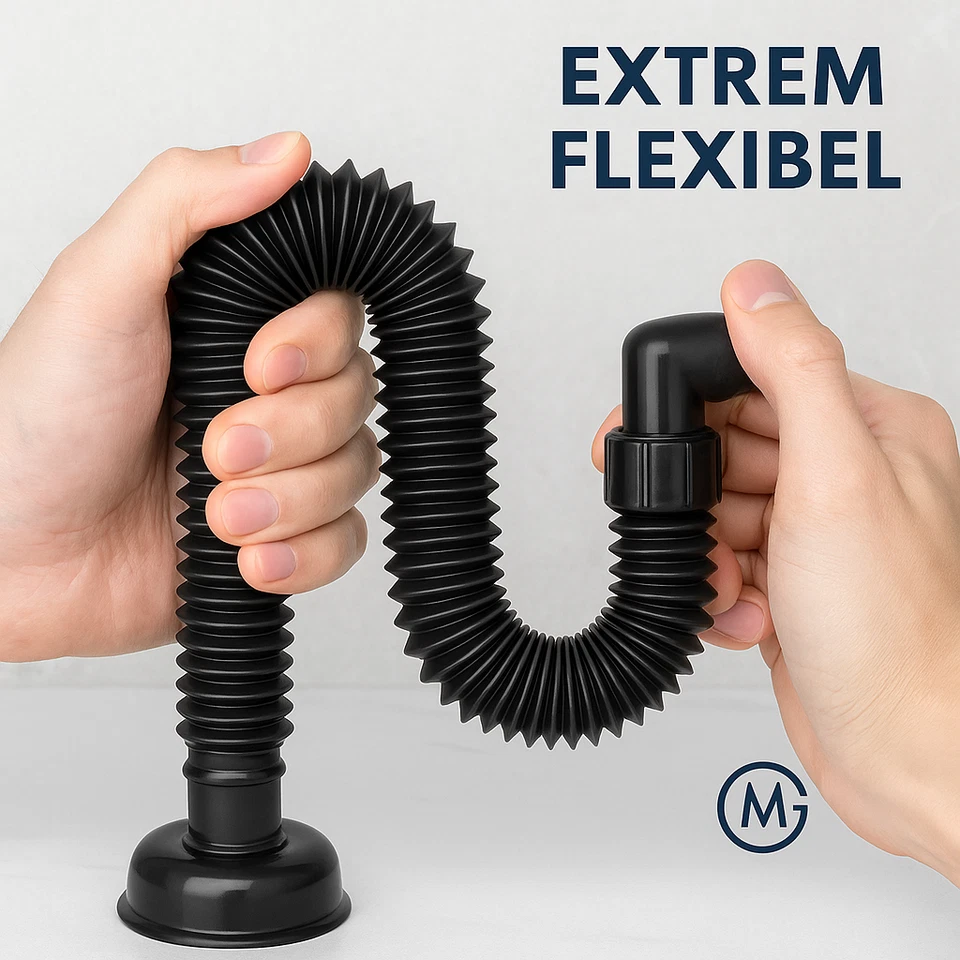 Universal Siphon P-Trap dehnbar wasserdicht für Spüle Küche Bad DE. - Bild 3 von 4