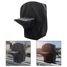 Pool Basketball Hoop Cover Black with Windproof Design and Secure Elastic Ropes