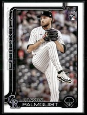 Carson Palmquist 2025 Topps Update #US321 RC Colorado Rockies