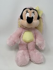 Disney Minnie Mouse Plush Soft Toy Easter Bunny Suit 14" Disney Store Stamped